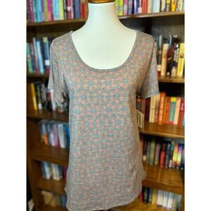 Heathered Classic T in red and blue